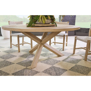   Round Teak Outdoor Dining Table | Oroa.com