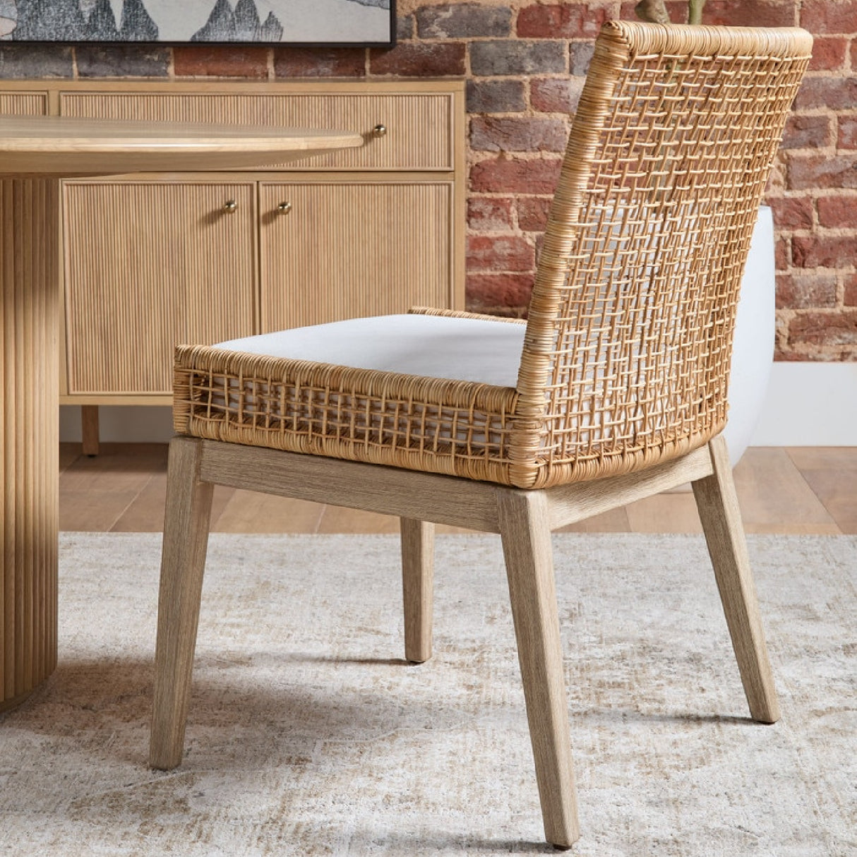   Modern European furniture - Natural Rattan Dining Chairs (2) - www.oroa.com | Oroa.com