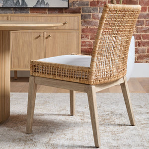   Modern European furniture - Natural Rattan Dining Chairs (2) - www.oroa.com | Oroa.com