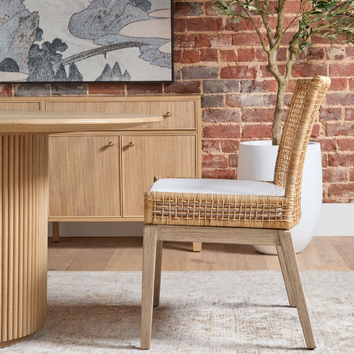   Modern European furniture - Natural Rattan Dining Chairs (2) - www.oroa.com | Oroa.com