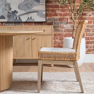   Modern European furniture - Natural Rattan Dining Chairs (2) - www.oroa.com | Oroa.com