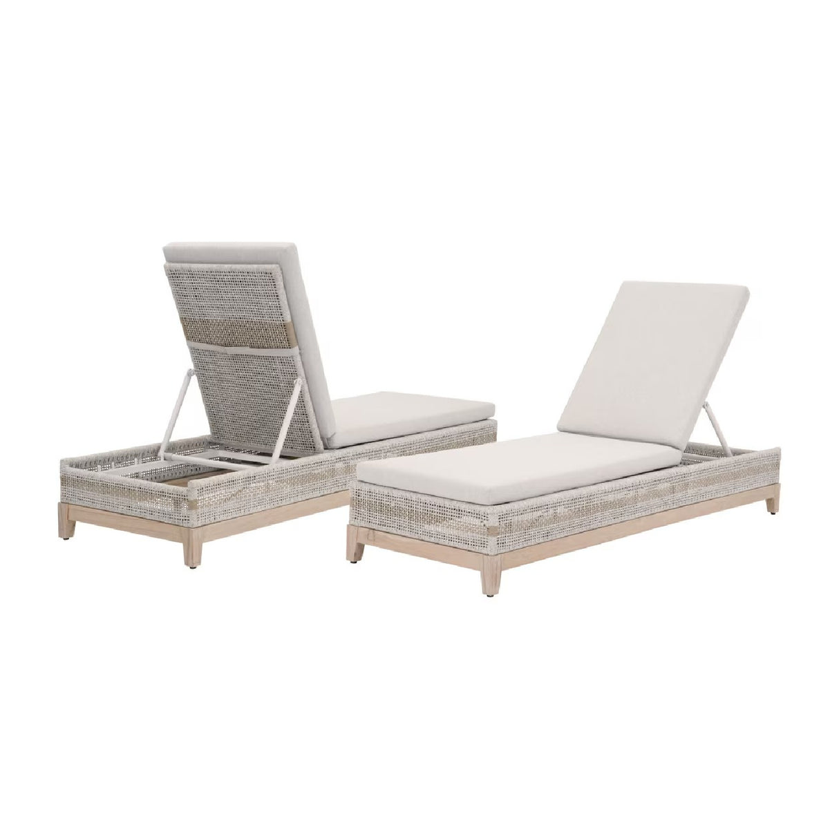   Taupe Stripes Outdoor Chaise Lounge | Oroa.com