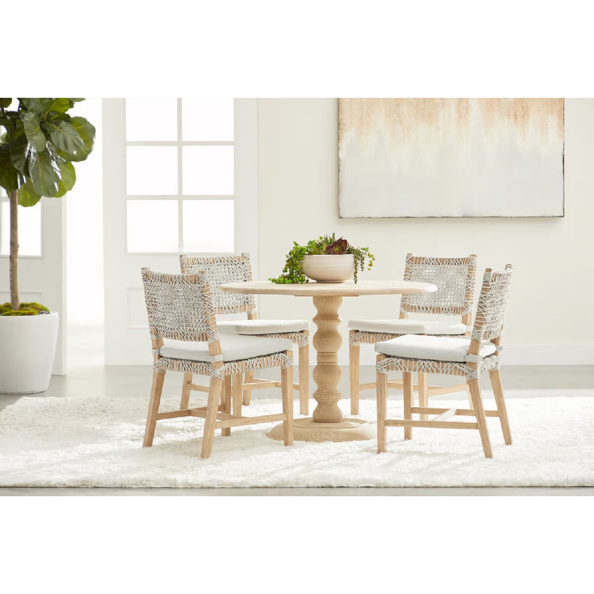   Interlaced Flat Rope Dining Chairs (2) | Oroa.com