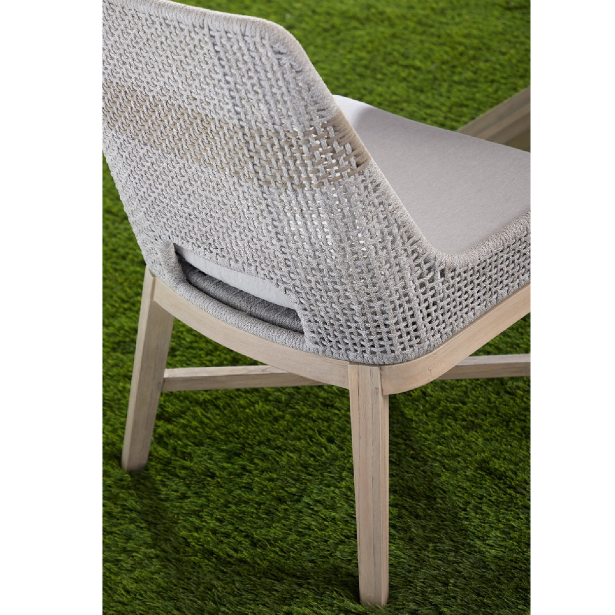   Modern European furniture - Taupe Rope Outdoor Dining Chairs (2) - www.oroa.com | Oroa.com