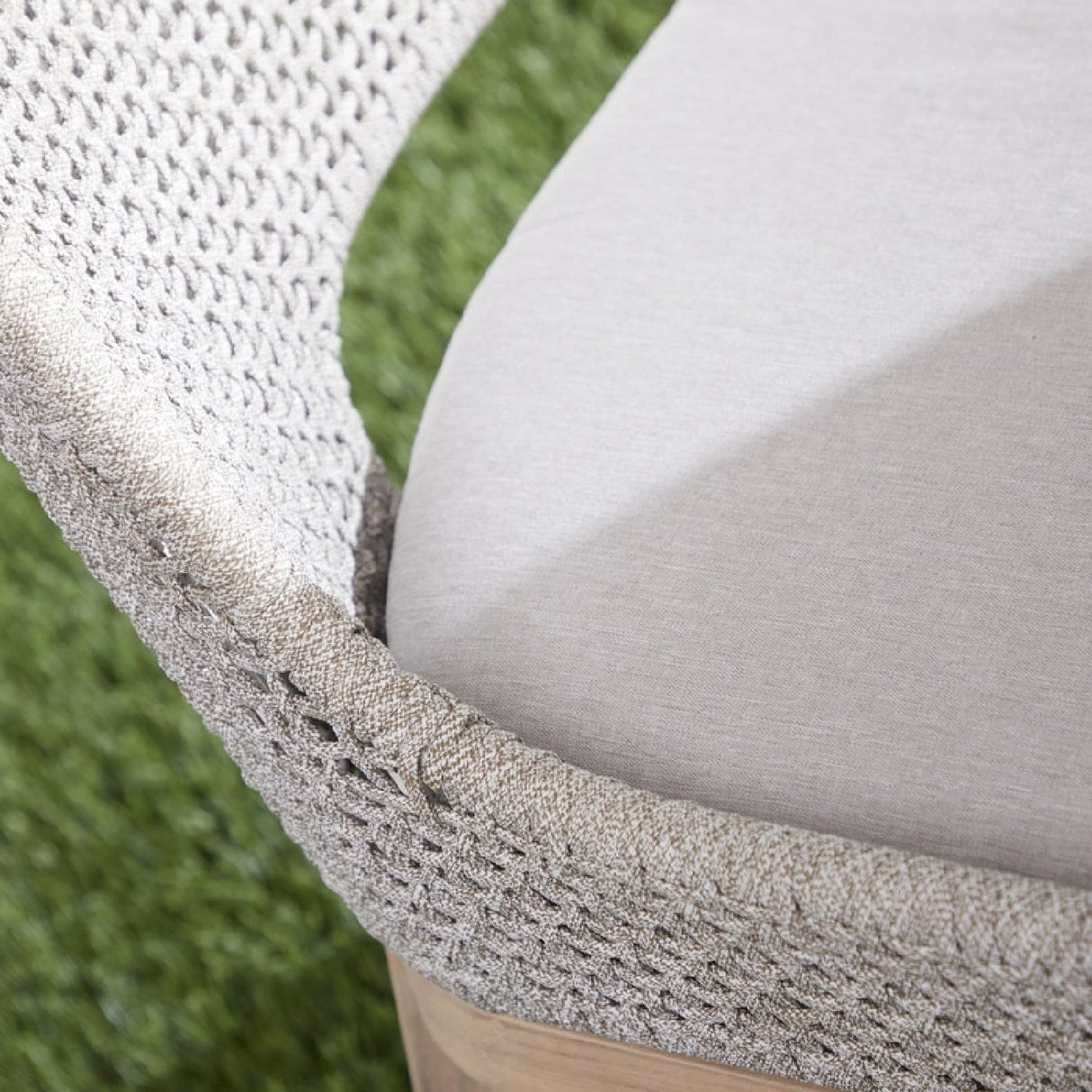   Modern European furniture - Taupe Rope Outdoor Dining Chairs (2) - www.oroa.com | Oroa.com