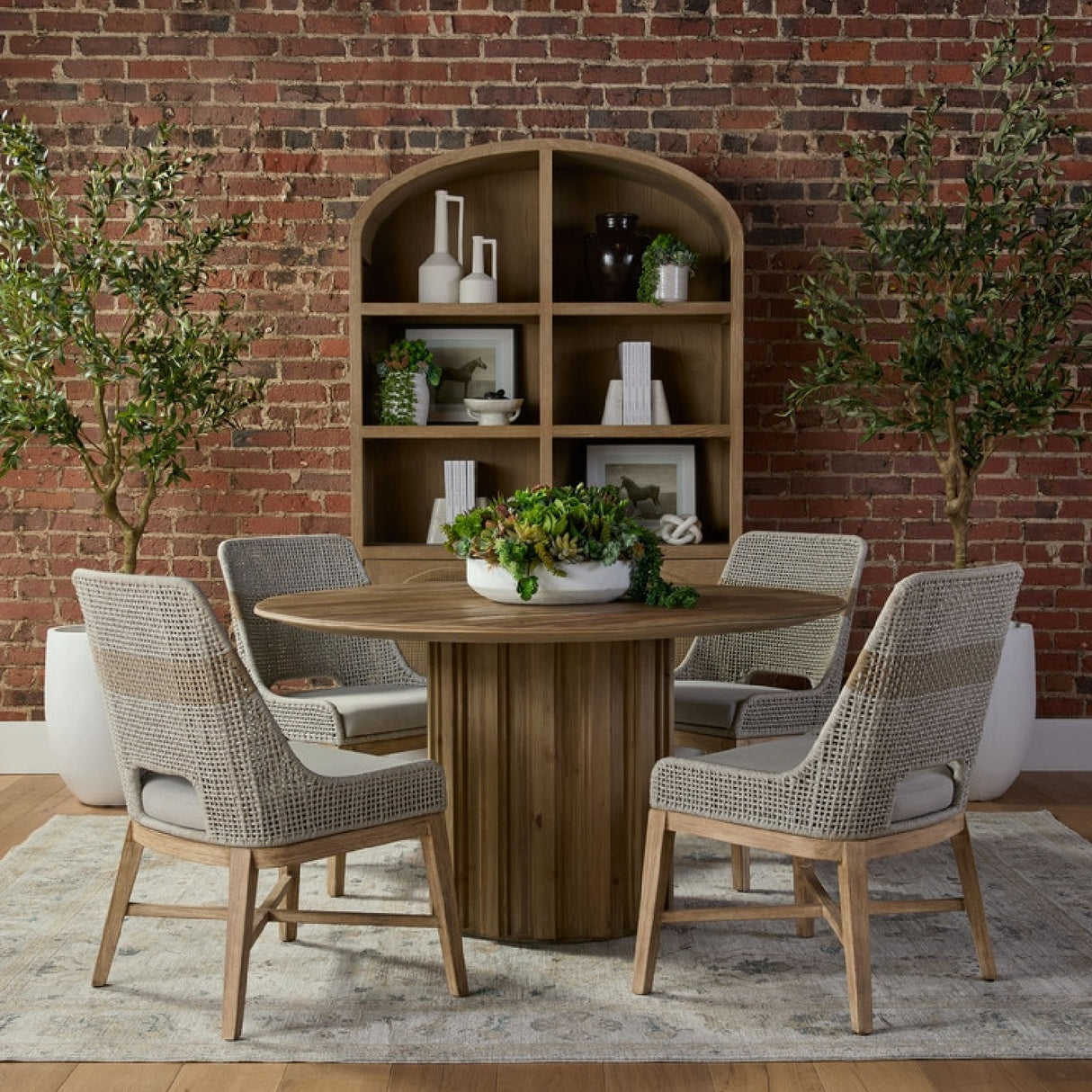   Modern European furniture - Taupe Stripe Rope Dining Chairs (2) - www.oroa.com | Oroa.com