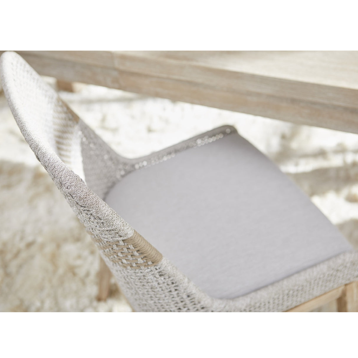   Modern European furniture - Taupe Stripe Rope Dining Chairs (2) - www.oroa.com | Oroa.com