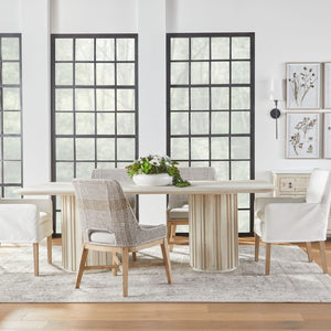   Modern European furniture - Taupe Stripe Rope Dining Chairs (2) - www.oroa.com | Oroa.com