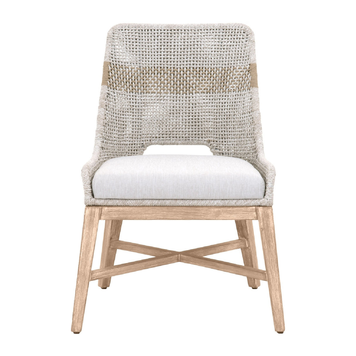   Modern European furniture - Taupe Stripe Rope Dining Chairs (2) - www.oroa.com | Oroa.com