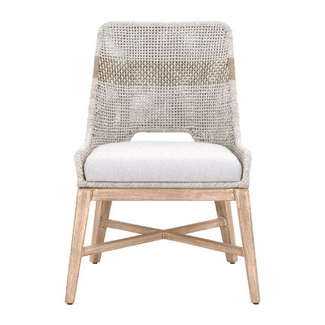 Modern European furniture - Taupe Stripe Rope Dining Chairs (2) - www.oroa.com