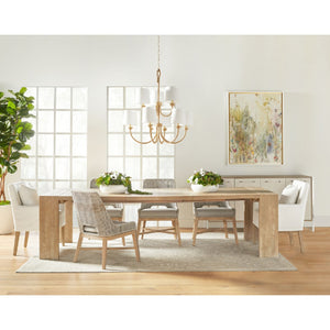   Modern European furniture - Taupe Stripe Rope Dining Chairs (2) - www.oroa.com | Oroa.com