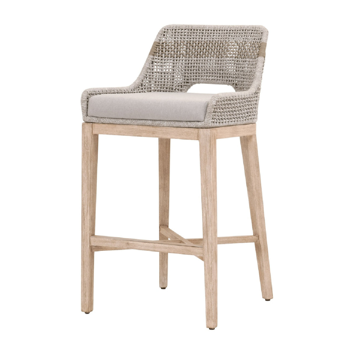   Modern European furniture - Taupe Stripe Rope Bar Stool - www.oroa.com | Oroa.com