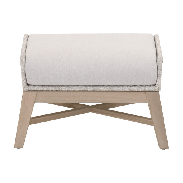 Modern European furniture - Taupe Rope Outdoor Footstool - www.oroa.com