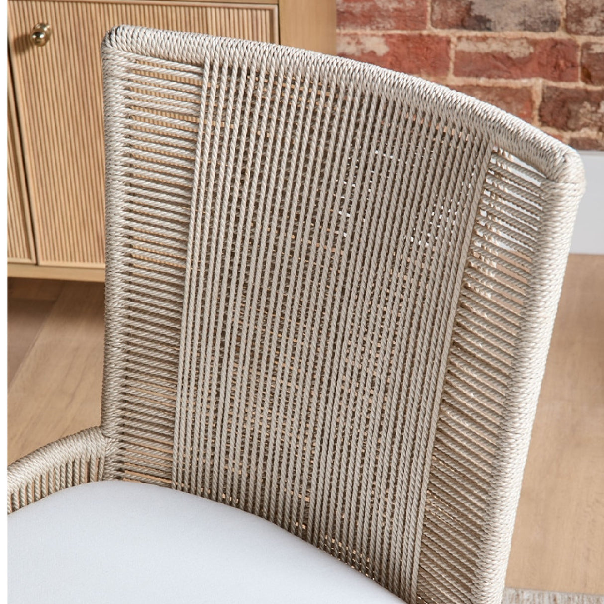   Modern European furniture - Beige Rope Dining Chairs (2) - www.oroa.com | Oroa.com