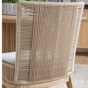  Modern European furniture - Beige Rope Dining Chairs (2) - www.oroa.com | Oroa.com