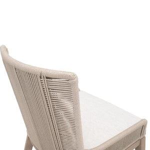   Modern European furniture - Beige Rope Outdoor Dining Chairs (2) - www.oroa.com | Oroa.com
