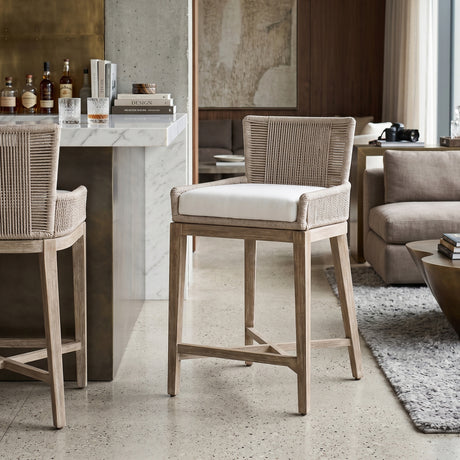   Modern European furniture - Beige Twist Rope Counter Stool - www.oroa.com | Oroa.com