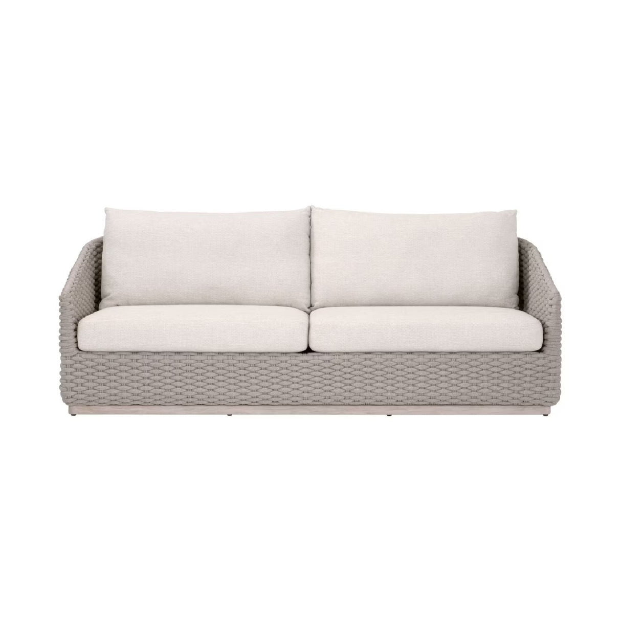   Taupe Oval Rope Outdoor Sofa | Oroa.com