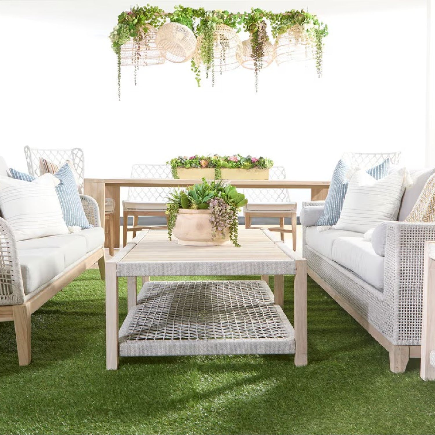 Slatted Teak Outdoor Coffee Table | Living Essentials Wrap