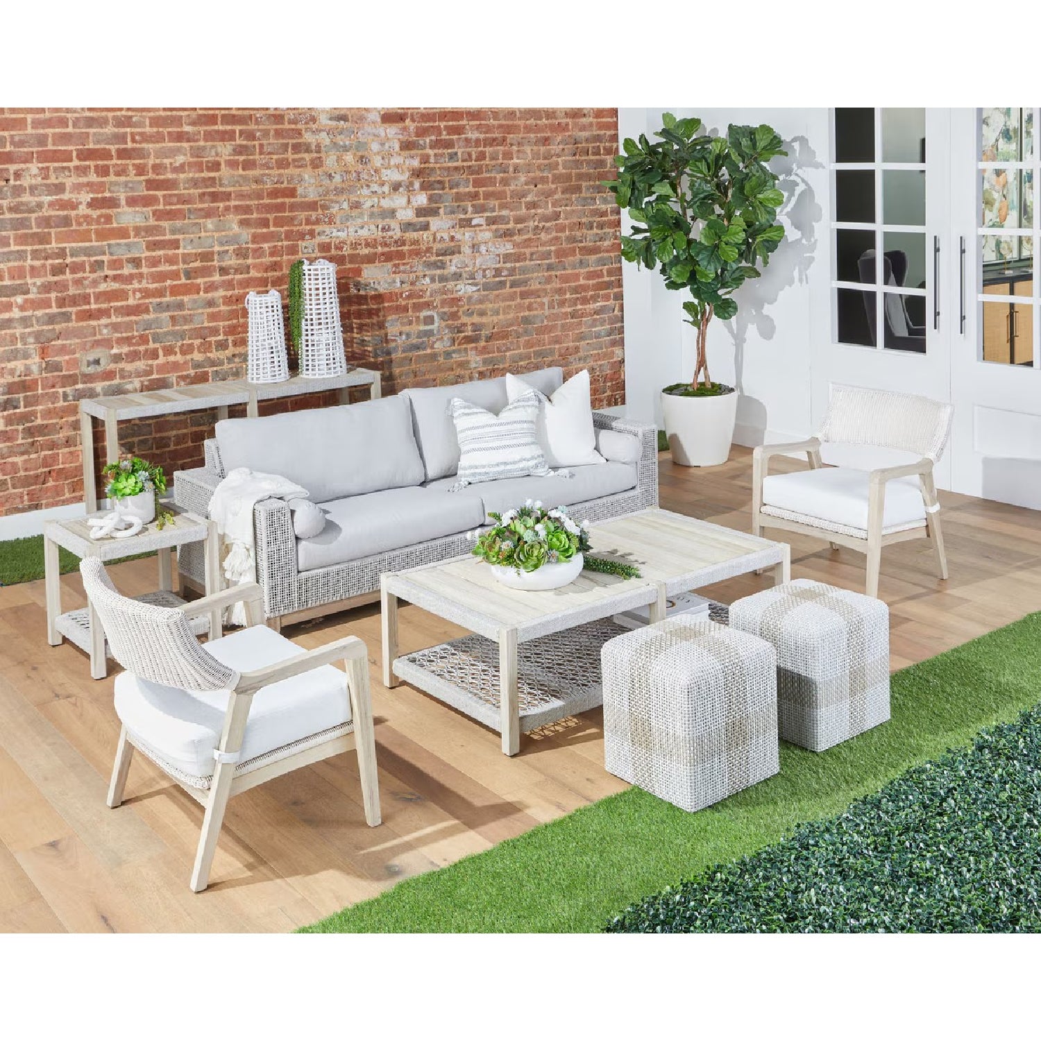 Slatted Teak Outdoor Coffee Table | Living Essentials Wrap