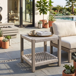   Modern European furniture - Teak Outdoor End Table - www.oroa.com | Oroa.com