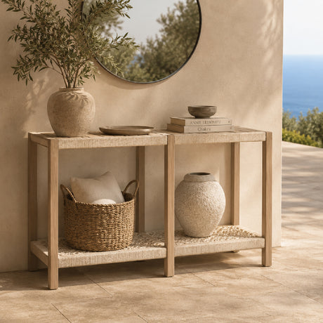   Modern European furniture - Teak Outdoor Console Table - www.oroa.com | Oroa.com
