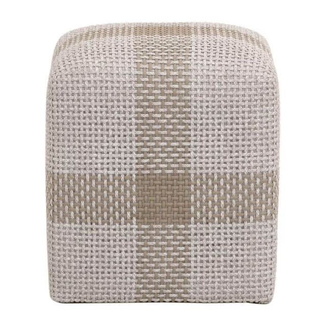 Modern European furniture - Woven Flat Rope Indoor/Outdoor Ottoman - www.oroa.com
