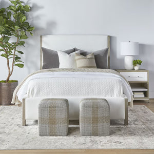   Modern European furniture - Woven Flat Rope Indoor/Outdoor Ottoman - www.oroa.com | Oroa.com