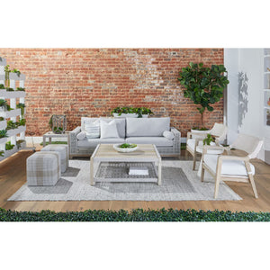   Modern European furniture - Woven Flat Rope Indoor/Outdoor Ottoman - www.oroa.com | Oroa.com
