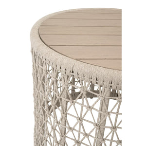   Beige Rope Outdoor End Table | Oroa.com