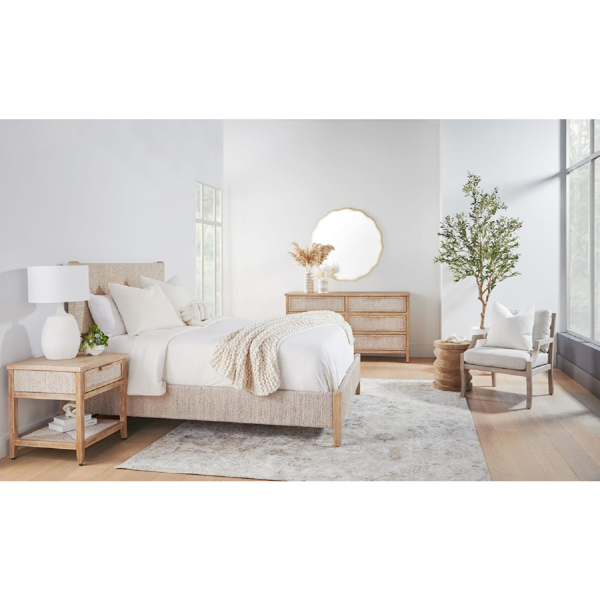   Whitewashed Abaca Rope Bed | Oroa.com