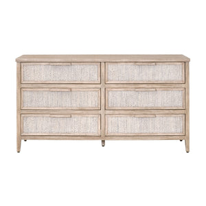   Modern European furniture - Gray Mahogany 6-Drawer Double Dresser - www.oroa.com | Oroa.com