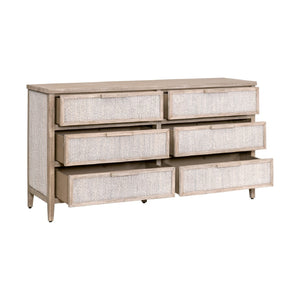   Modern European furniture - Gray Mahogany 6-Drawer Double Dresser - www.oroa.com | Oroa.com