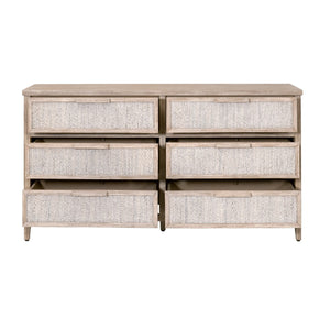   Modern European furniture - Gray Mahogany 6-Drawer Double Dresser - www.oroa.com | Oroa.com