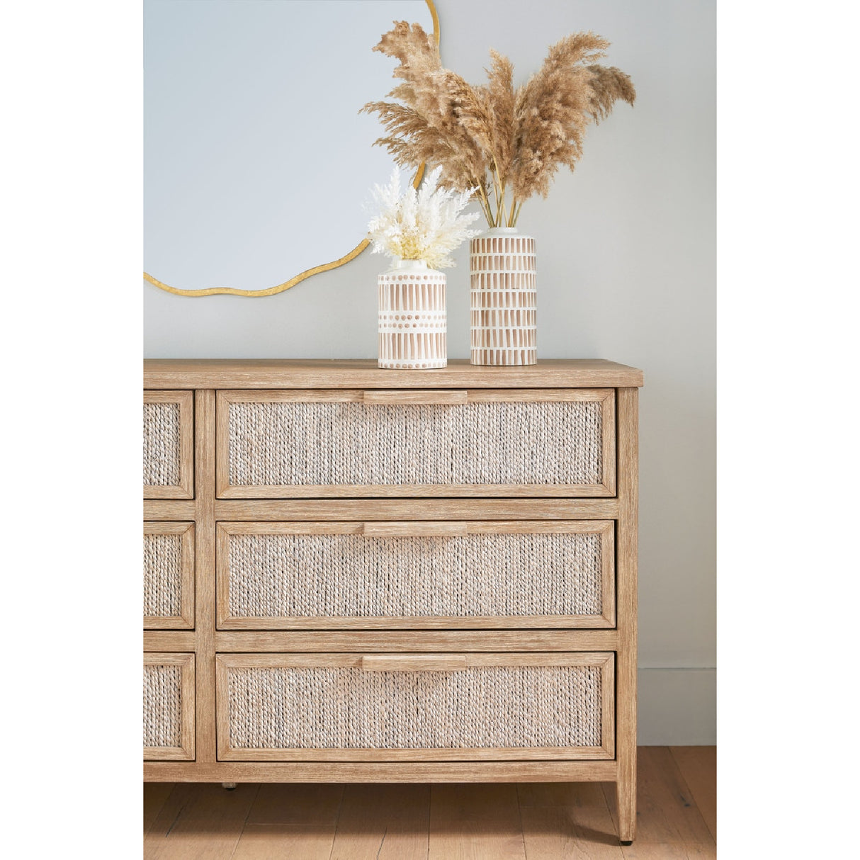   Modern European furniture - Gray Mahogany 6-Drawer Double Dresser - www.oroa.com | Oroa.com