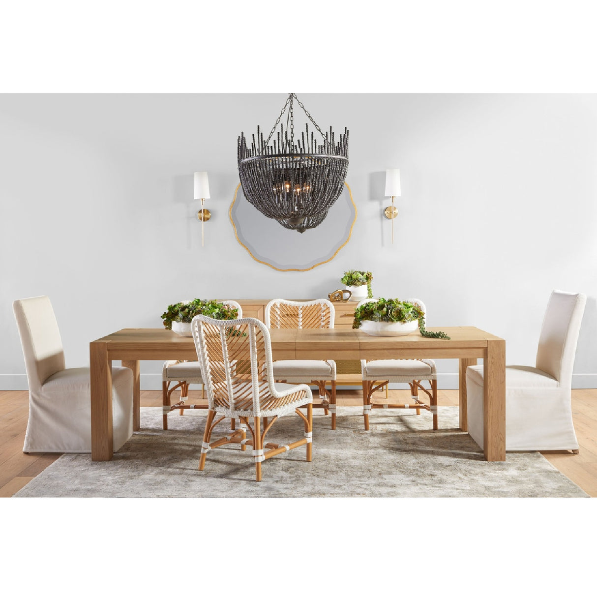   Modern European furniture - White Dining Chair Slipcovers (2) - www.oroa.com | Oroa.com