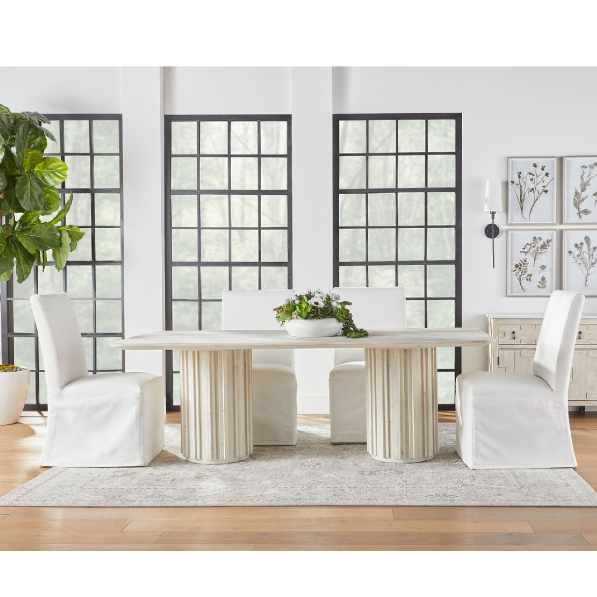   Modern European furniture - White Dining Chair Slipcovers (2) - www.oroa.com | Oroa.com