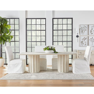   Modern European furniture - White Dining Chair Slipcovers (2) - www.oroa.com | Oroa.com