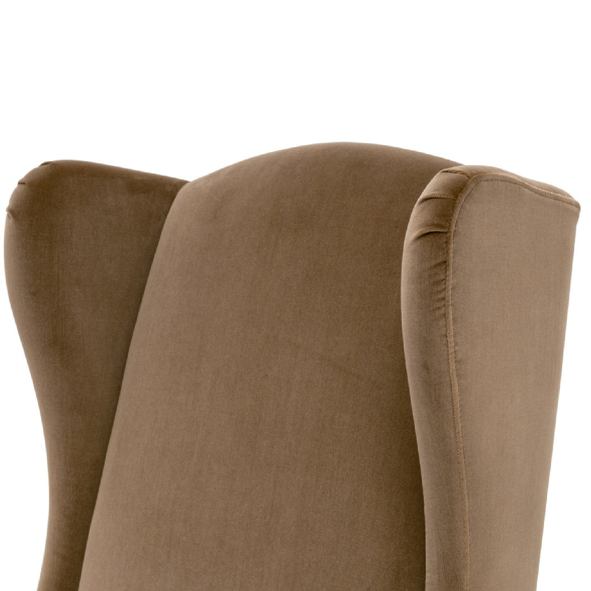   Modern European furniture - Brown Velvet High-Back Accent Chair - www.oroa.com | Oroa.com