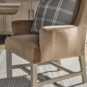   Modern European furniture - Brown Velvet High-Back Accent Chair - www.oroa.com | Oroa.com