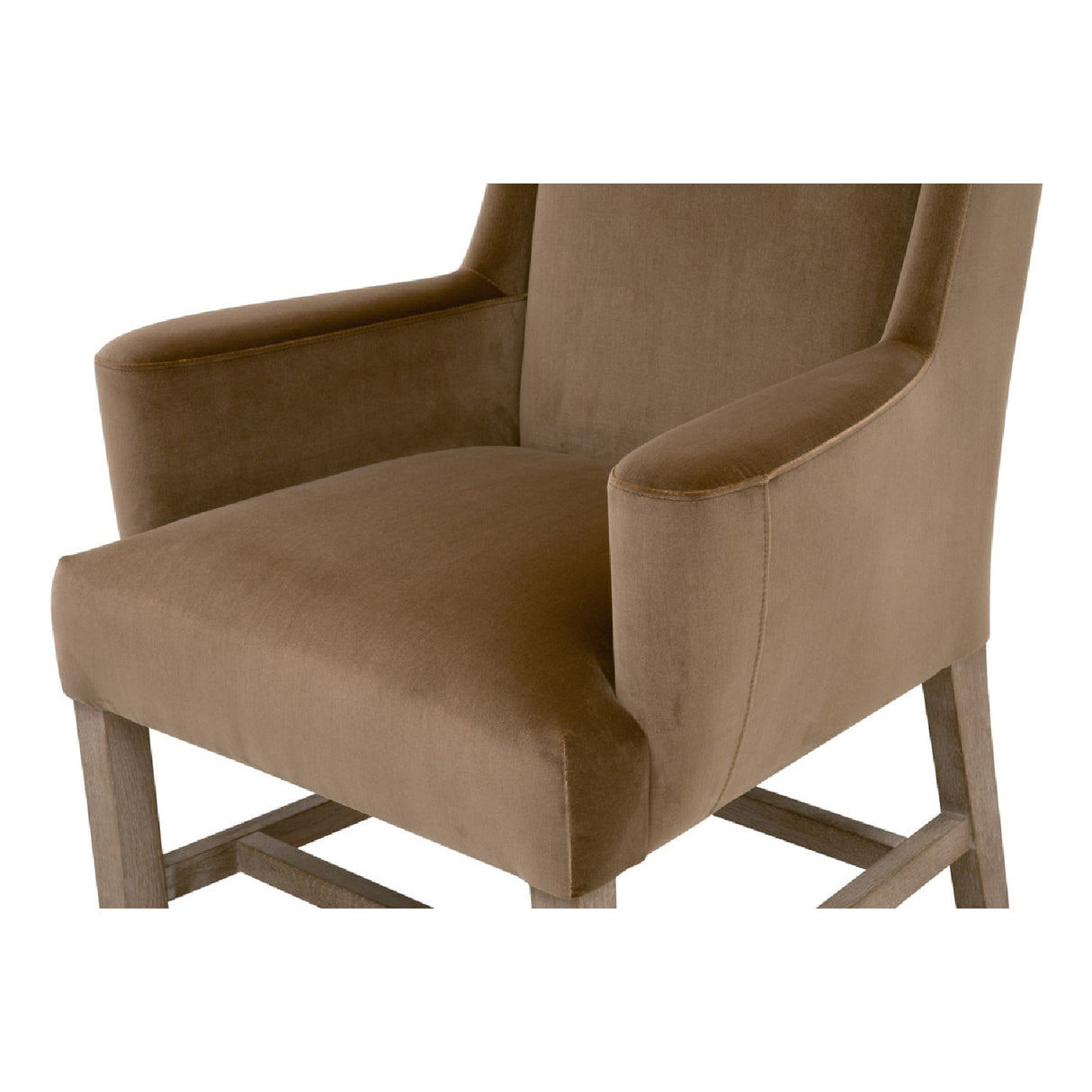   Modern European furniture - Brown Velvet High-Back Accent Chair - www.oroa.com | Oroa.com