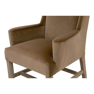   Modern European furniture - Brown Velvet High-Back Accent Chair - www.oroa.com | Oroa.com