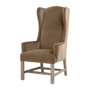   Modern European furniture - Brown Velvet High-Back Accent Chair - www.oroa.com | Oroa.com