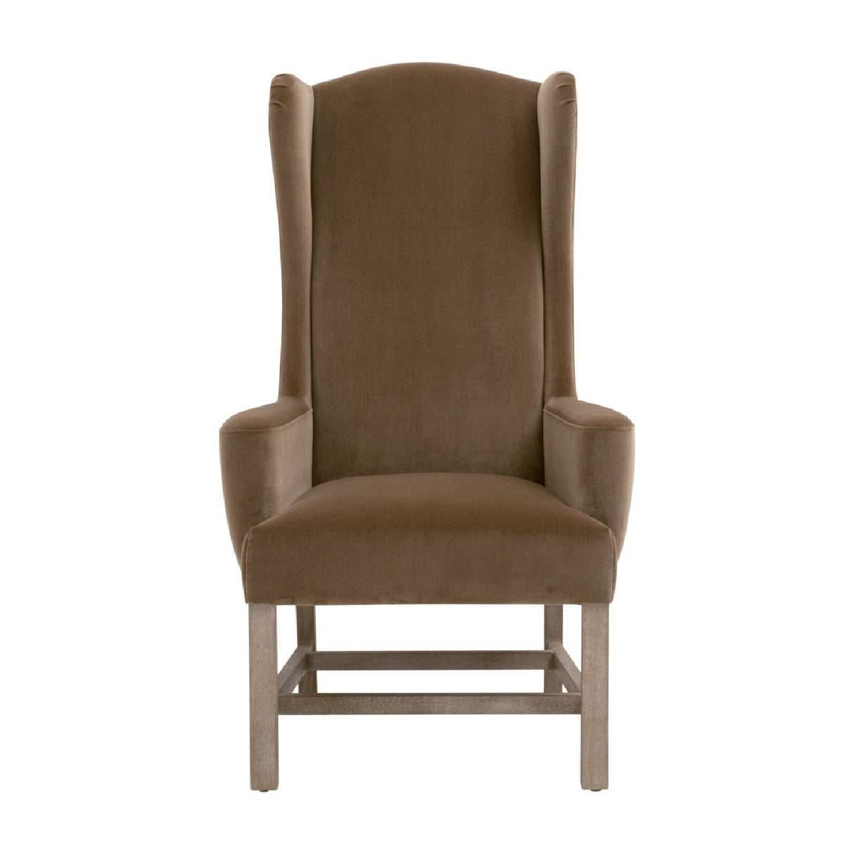   Modern European furniture - Brown Velvet High-Back Accent Chair - www.oroa.com | Oroa.com