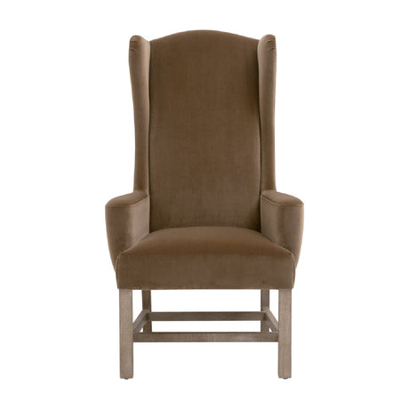   Modern European furniture - Brown Velvet High-Back Accent Chair - www.oroa.com | Oroa.com