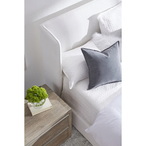   White Upholstered Queen Bed | Oroa.com