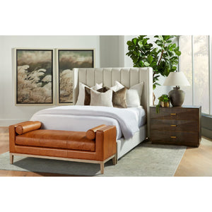   Cream Velvet California King Bed | Oroa.com