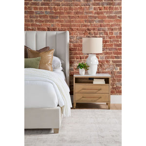   Cream Velvet California King Bed | Oroa.com