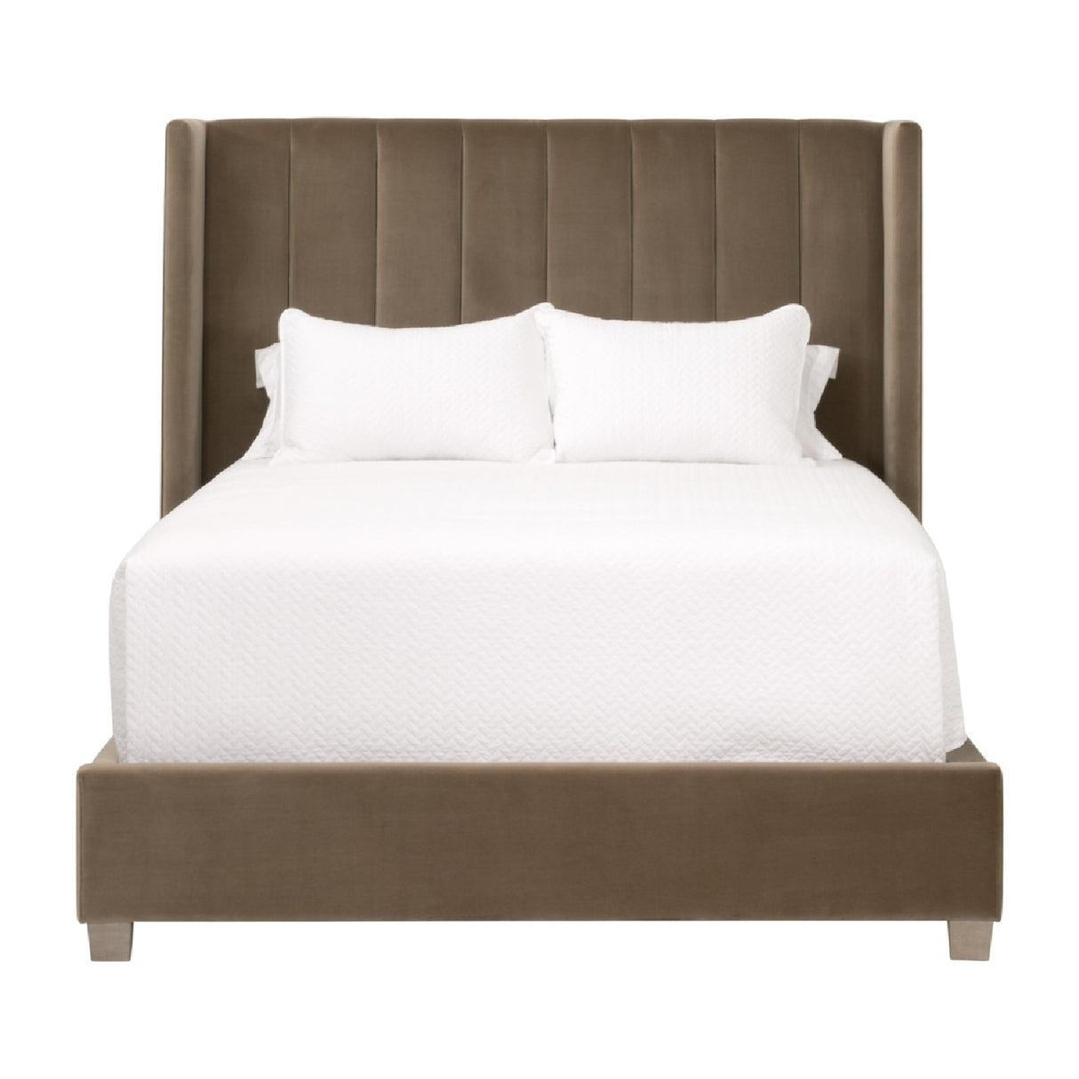  Channeled Velvet King Bed | Oroa.com
