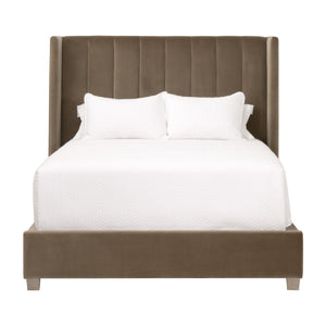   Channeled Velvet King Bed | Oroa.com